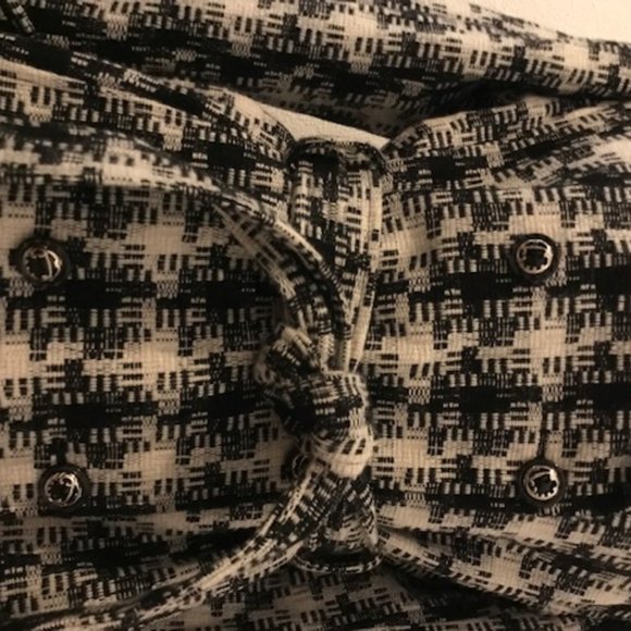 Larry Levine white/black Double-Breasted 50%wool coat ,size small - Picture 3 of 10